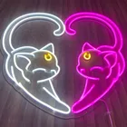 Неоновая светодиодная вывеска Luna And Artemis, оригинальный подарок для любителей аниме, великолепная игровая комната, магазин игрушек, настенное искусство