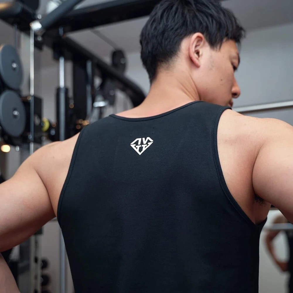 

Tank Top Men Fitness 2021 ropa hombre de marca Cotton elastic Quick Dry Gym clothing