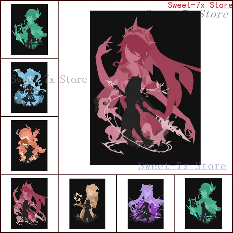 

Canvas Painting Video Game Genshin Impact Poster Art Nordic Posters and Prints Wall Pictures for Living Room Decor Frameless