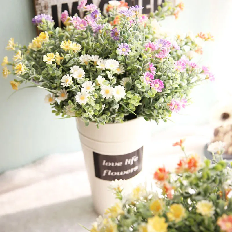 Искусственные цветы 34 5 см цветочный букет из дикой хризантемы для свадьбы