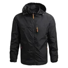 Горячая Распродажа, новый дизайн, пальто с капюшоном, осенняя ветровка на молнии, уличная походная мужская куртка