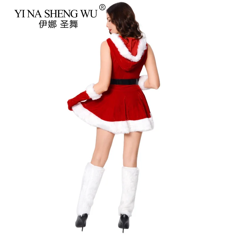 Женское рождественское платье без рукавов красное вечернее праздничное с