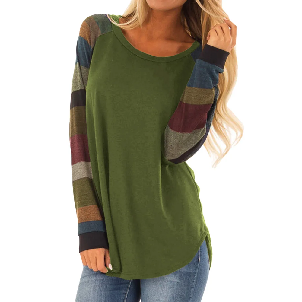 2019 новая осенняя и зимняя женская модная футболка с длинными рукавами удобные