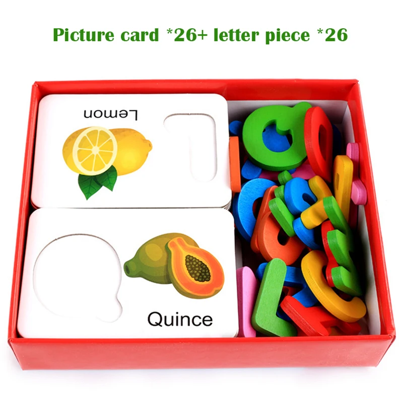 Прописные и строчные буквы алфавита Обучающие деревянные игрушки для