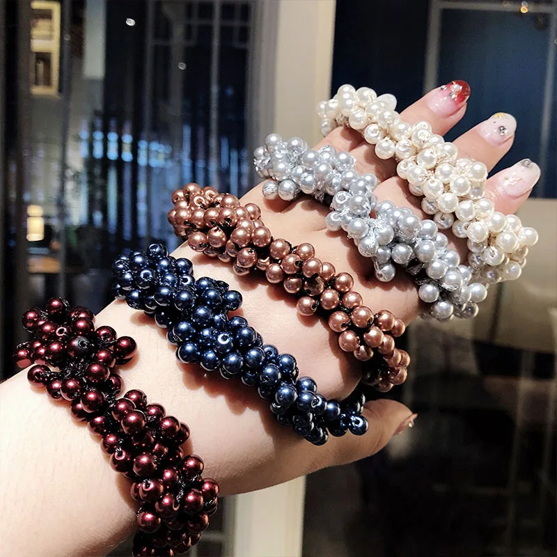 Резинка для волос женская разноцветная эластичная украшение ободок |