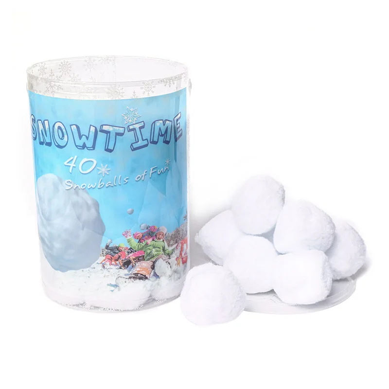 40pcs White Snowballs Christmas Gifts Children's Indoor Snowball Artificial Fake Fight Snowballs Toy Home Decorated 6.5cm