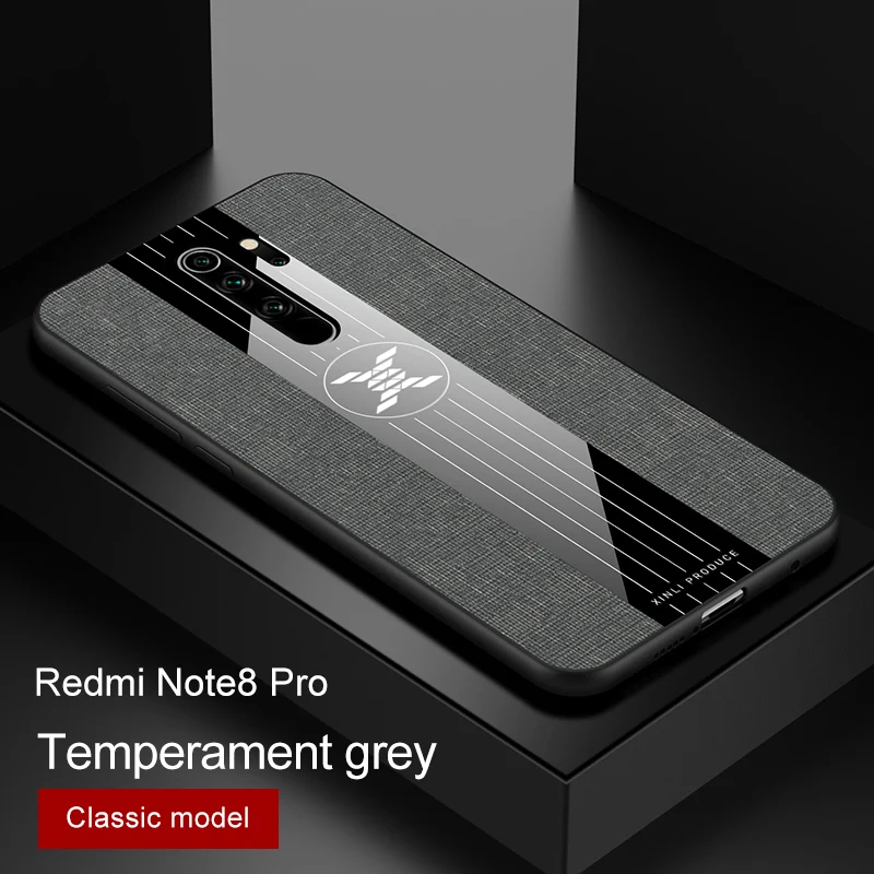 grey Xiaomi Redmi Note 8 Pro Чехол Мягкий Силиконовый противоударный бампер для Redmi Note 8 тканевая задняя крышка Xiaomi Note 8 Plus чехол для телефона s - Цвет: grey