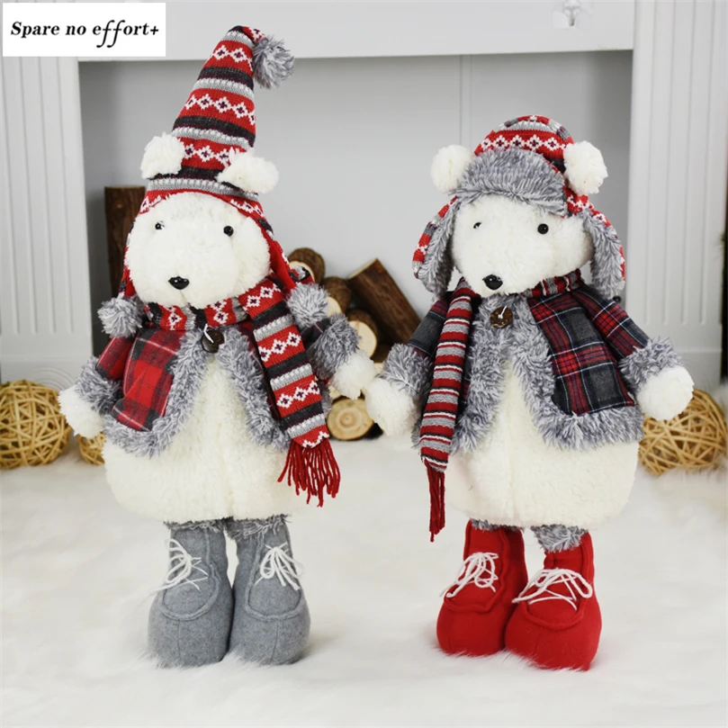 Natal куклы мышки adornos de navidad Рождественская фигурка медведь рождественские украшения для дома Счастливого Рождества подарок на год для детей
