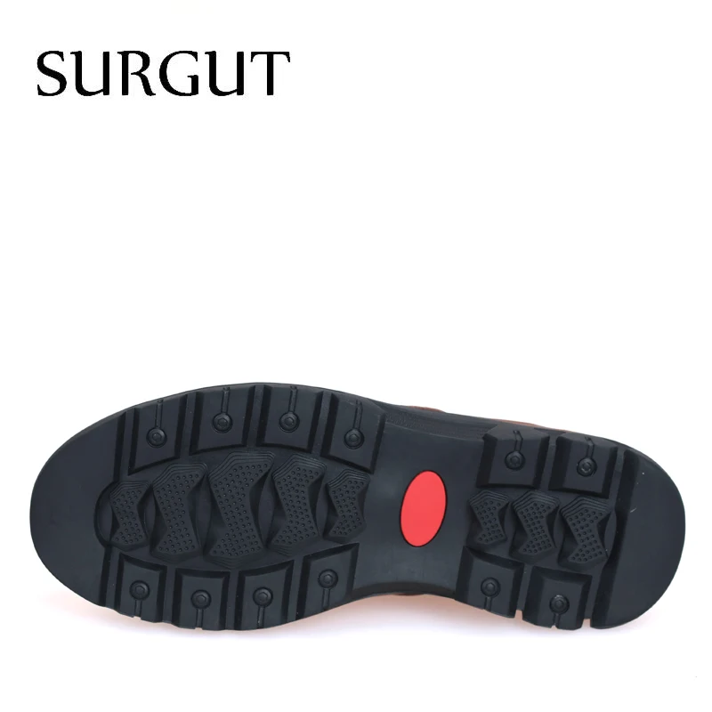 Мужские туфли оксфорды с дырками SURGUT черные из натуральной кожи дышащая деловая