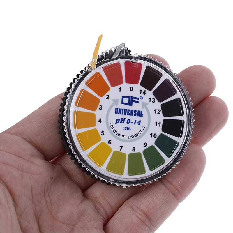 

0-14 PH Alkaline Acid Indicator Meter Test Paper Roll For Water Urine Saliva Soil Litmus Accurate Testing Measuring 5Meters