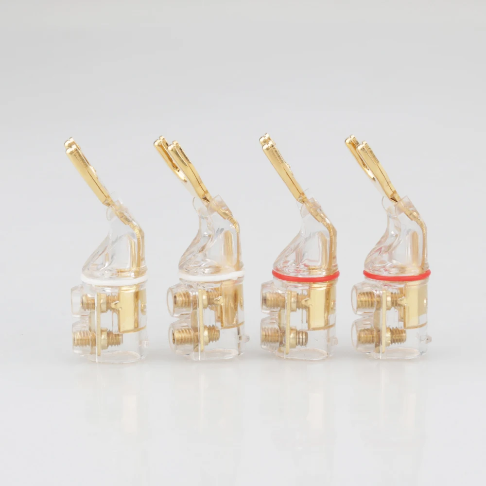 4Pcs SY1524 WBT Style Hifi Audio Y Spade Connector Plug Terminal Plug For Loudspeaker Cable