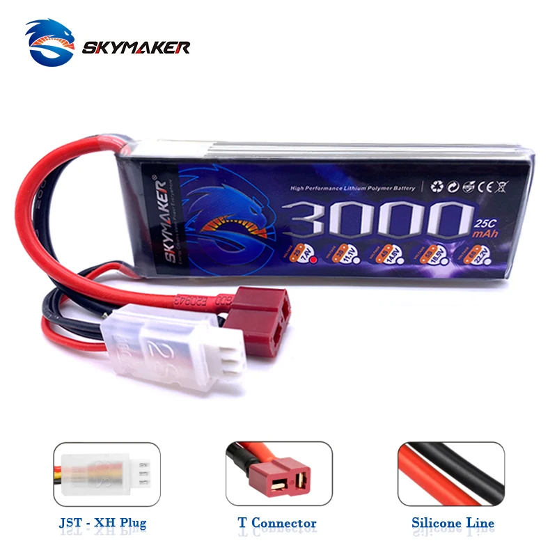 Wltoys 144001 Rc автомобиль Модернизированный Skymaker 7 4 v 3000mah Т образный Аккумулятор для