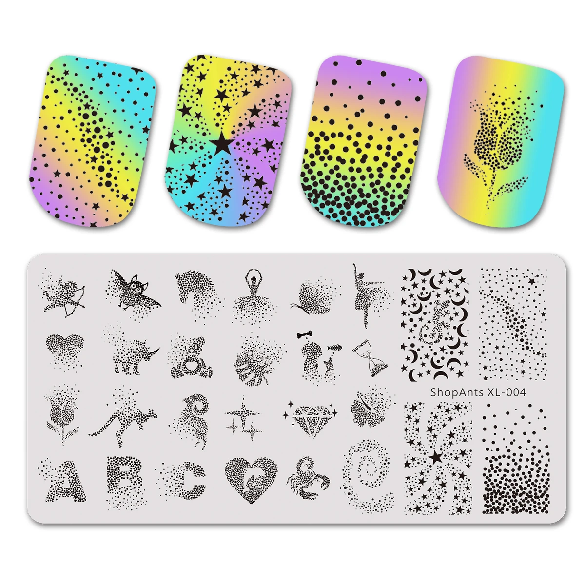 

Трафареты для стемпинга ногтей пластины для штамповки ногтей, прямоугольные, с изображением цветов и листьев