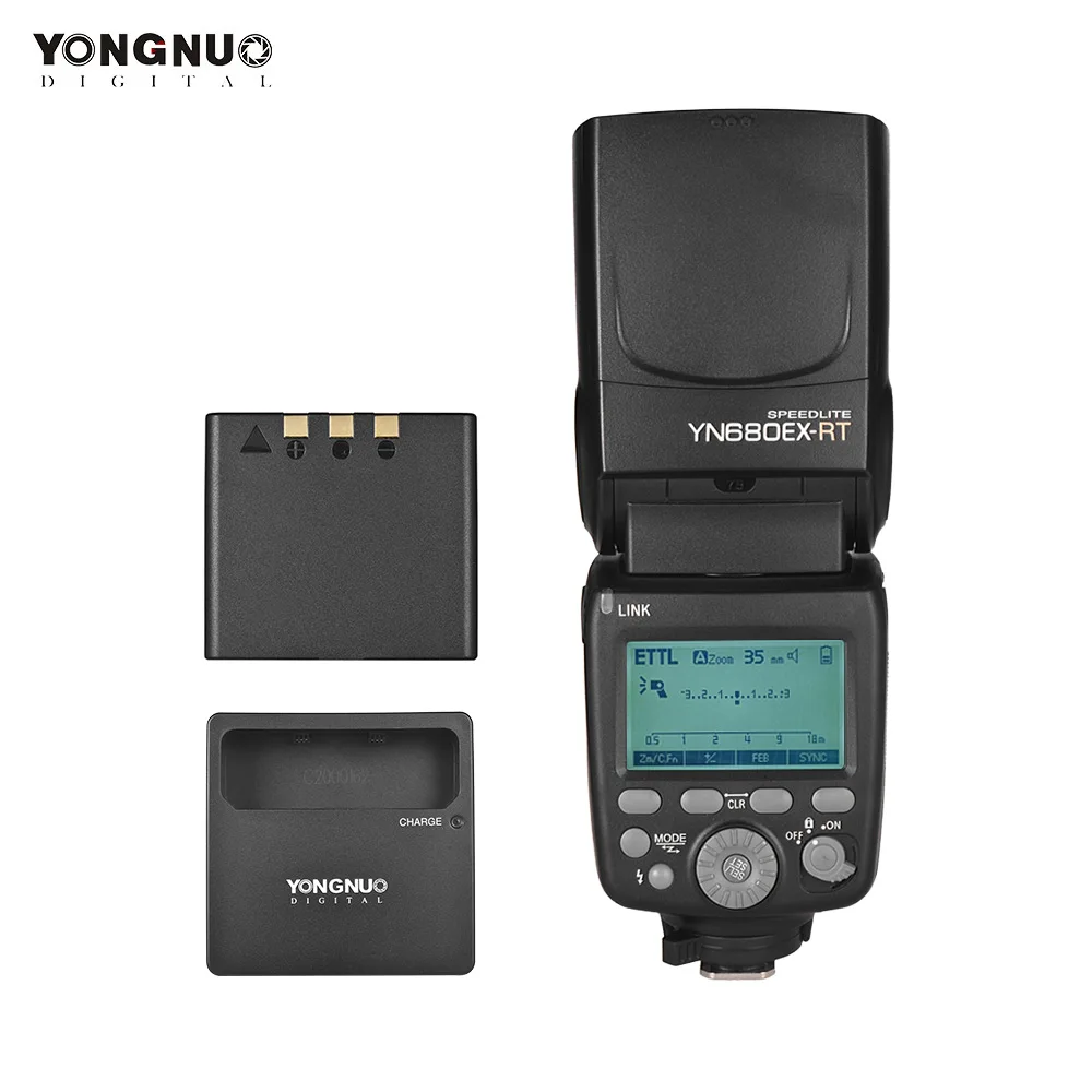 YONGNUO YN680EX RT литиевая Беспроводная вспышка 2 4G 1/8000s HSS TTL Speedlite GN60 2000 мАч батарея для