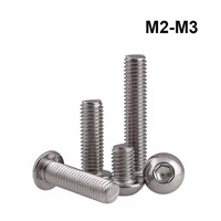 m2 m2 5 m3 304 a2 stainless steel hex socket round head cap screw length 3mm 60mm