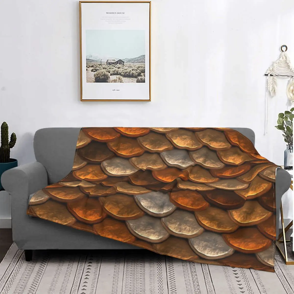 

Patrón de escala brillante en Manta, para cama colcha, manta a cuadros para bebé, manta a cuadros para cama