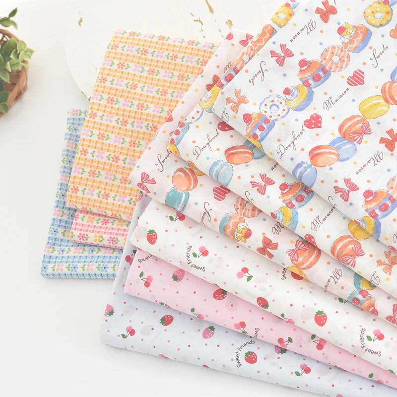 

110cmX50cm/pcs Japanese imported TC polyester fabric Princess sweet Lolita Dress Baby Clothes shirt skirt clothing children