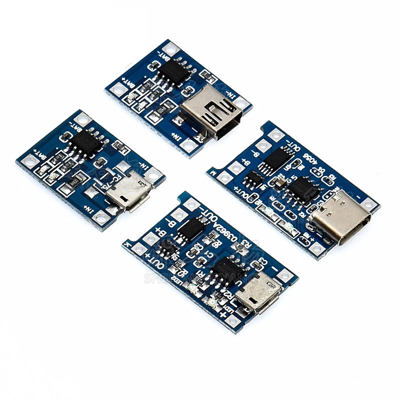 Защитная плата литиевого аккумулятора 1 а 18650 Micro USB/Type c зарядный модуль TP4056 с