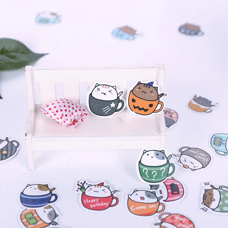 Милые детские наклейки с рисунками для скрапбукинга каваи Мультяшные животные