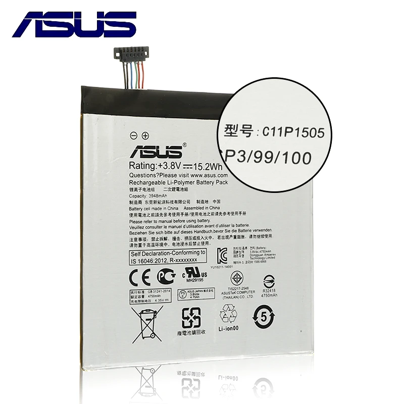 Оригинальный аккумулятор для Asus ZenPad 8 0 Z380KL P024 Z380C P022 Z380CX C11P1505 3948 мАч полная