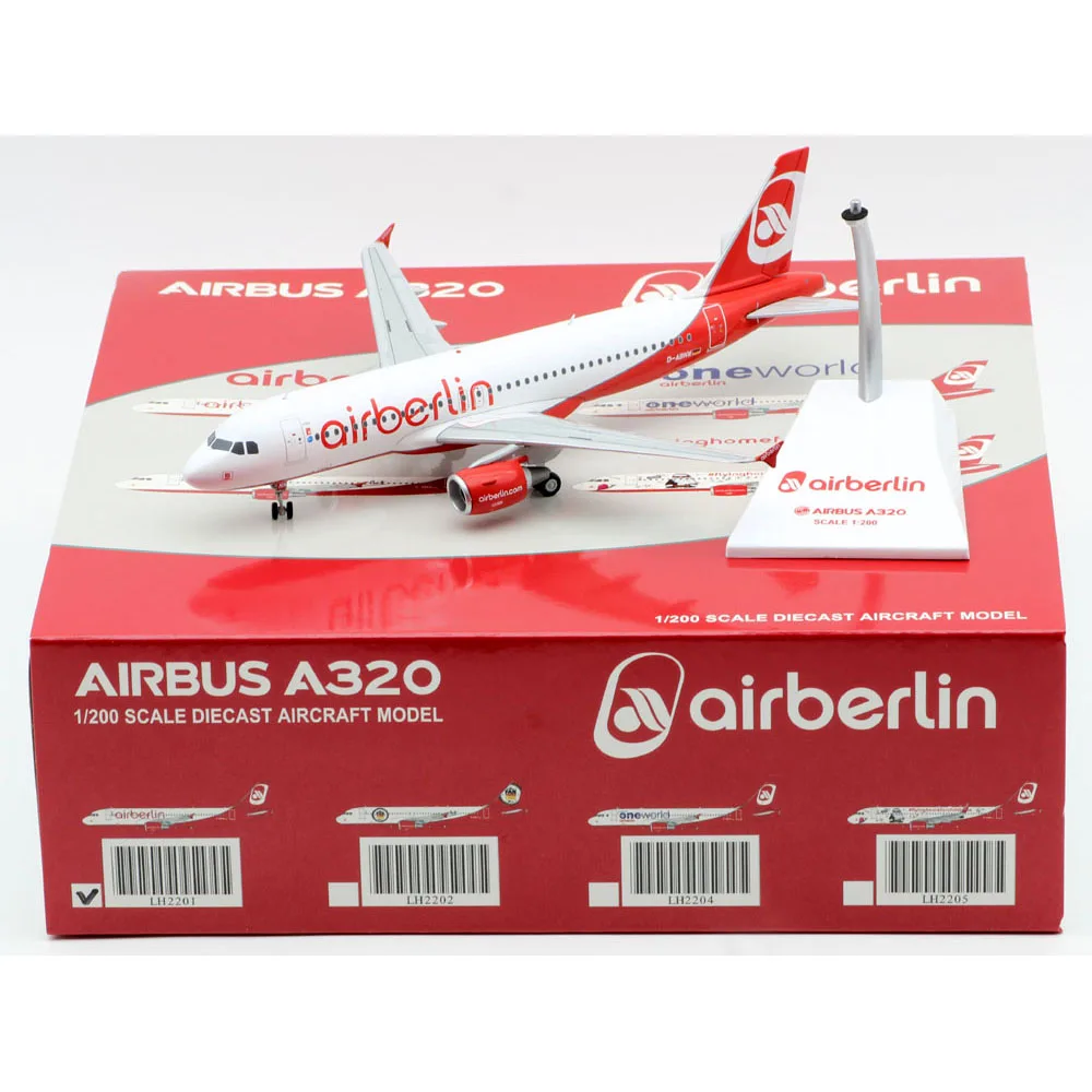 1:200 Alloy Collectible Plane Gift JC Wings LH2201 Air Berlin Airbus A320 "Last Flight" Diecast Aircraft Jet Model D-ABNW