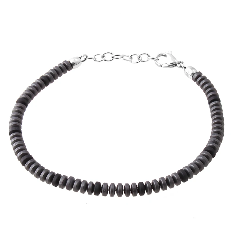 Мужские ювелирные изделия стальной мужской браслет регулируемые модные Гематит