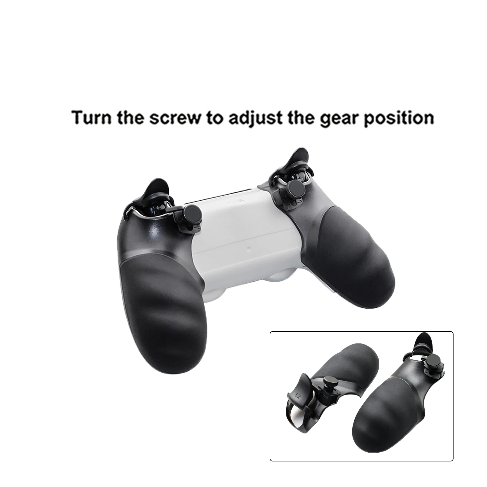 

Anti-slip Handle Cover Case Grips for PlayStation 4 PS4 Game Controller Hand Grip Shell with Extended R2 L2 Trigger Buttons