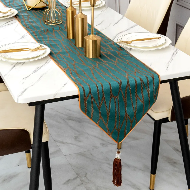 

1Pc Modern Elegant Table Runners New Year 2022 Decoration Dining Table Centerpieces for Dining Room Country Wedding Decor Woven