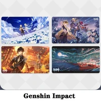 official product game genshin impact peripheral accessories anime cosplay props rubber mouse pad project zhong li lumine theme