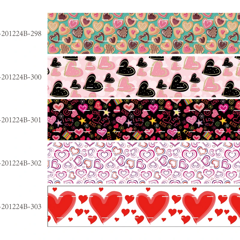 

Лента Корсажная с принтом сердца, 22/38/75 мм