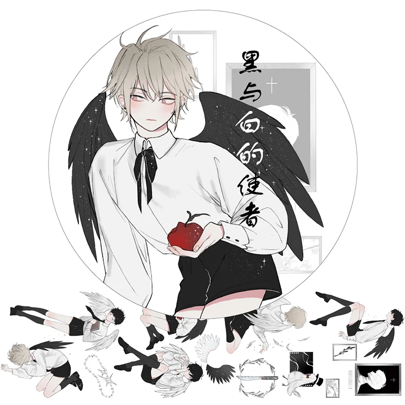 WOKO готический/Ангел/красивый/милый/сексуальный/Цветочная фея/Ретро/крыло мессенджер для девочек наклейка васи лента DIY Bullet Journal маскирующая лента - Цвет: 95mm 3m