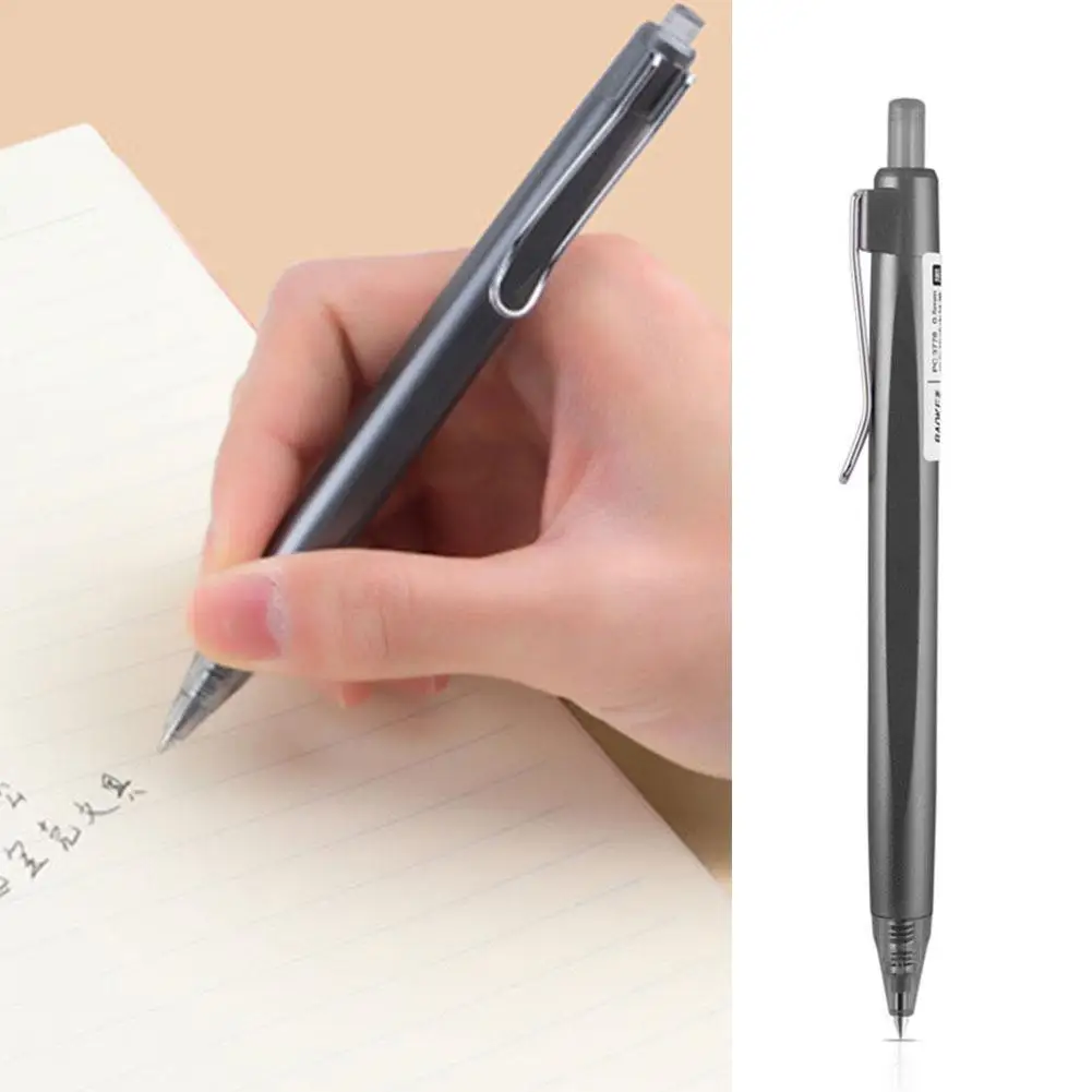 

Ручка гелевая офисная с металлическим зажимом, черная, для школы и офиса