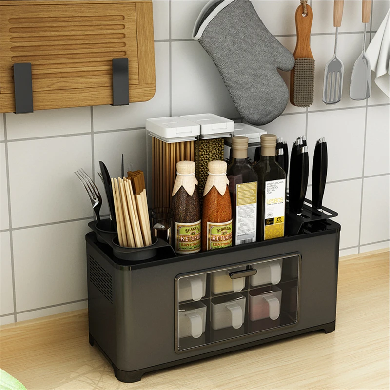 

Multifunctional Kitchen Storage Rack Seasoning Spice Rack Kitchen Storage Shelves Organizer Tools 304 stainless steel