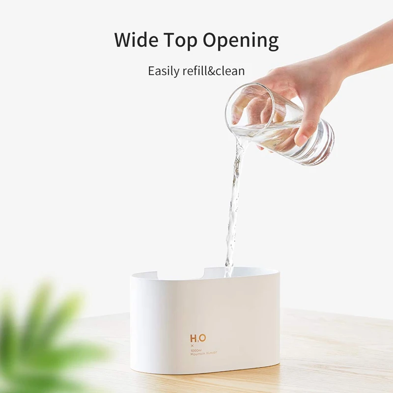 Увлажнитель воздуха ультразвуковой с двойным распылителем 1000 мл 3600 мА ·