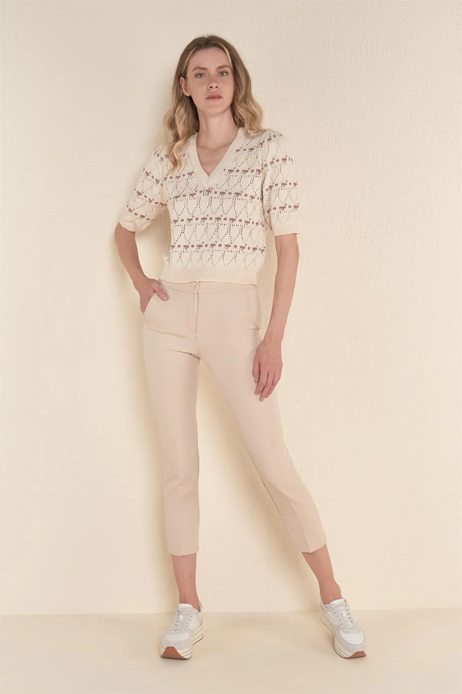 

Women's Stone Pockets Draped Fabric Pants