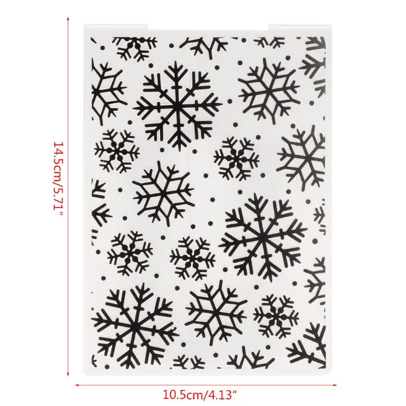 

Plastic Embossing Folder Template For DIY Scrapbook Photo Album Card Paper Craft Christmas Snowflake 4X7B