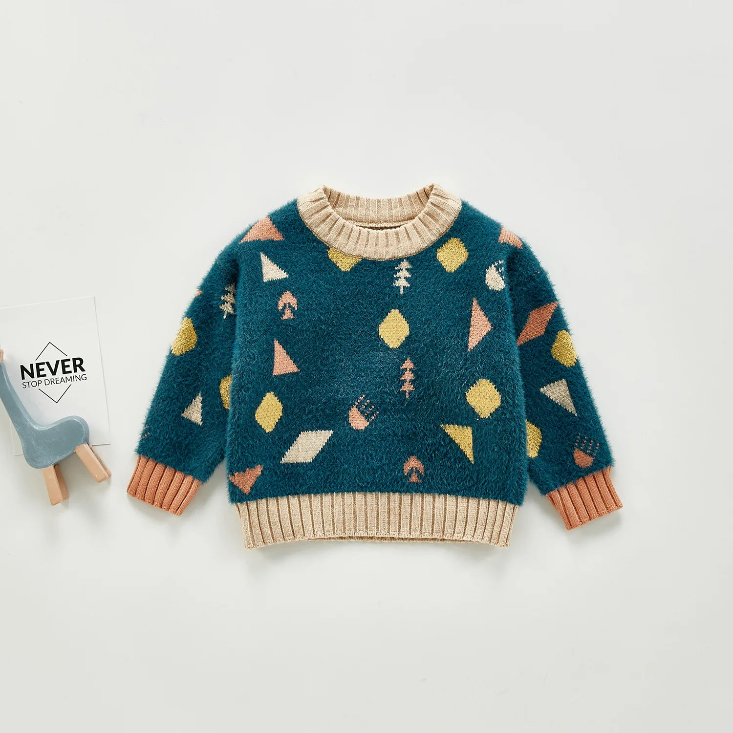 

Sweater O-neck Collar Full Sleeve Solid Pullover Cotton New Fashion Warm Cute Simple Comfortable Winter Autumn Kids Unisex