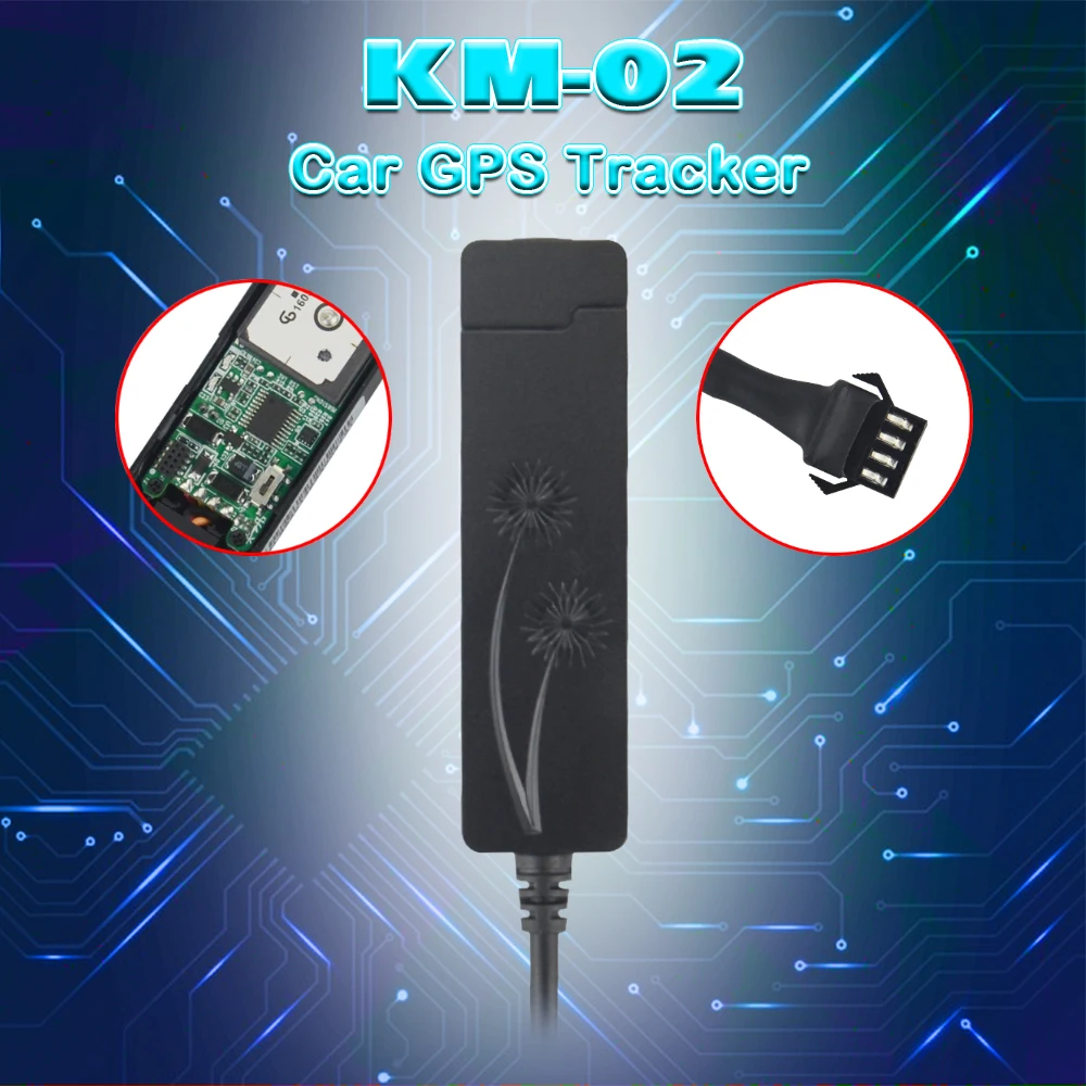 KM 02 мини gps трекер для автомобиля отслеживание слепой области загрузка данных с