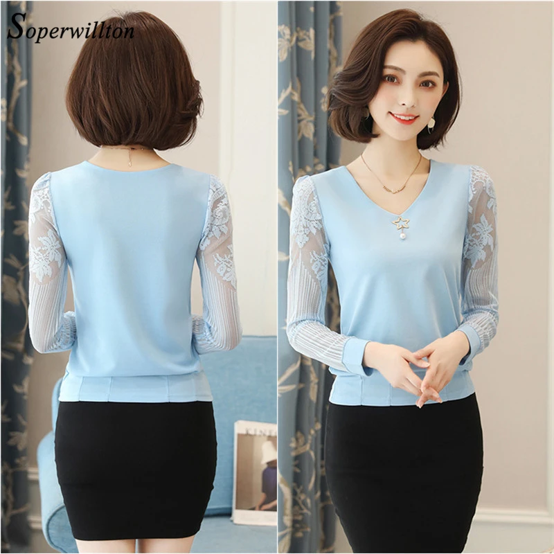 Элегантная женская блузка с v-образным вырезом облегающие повседневные топы