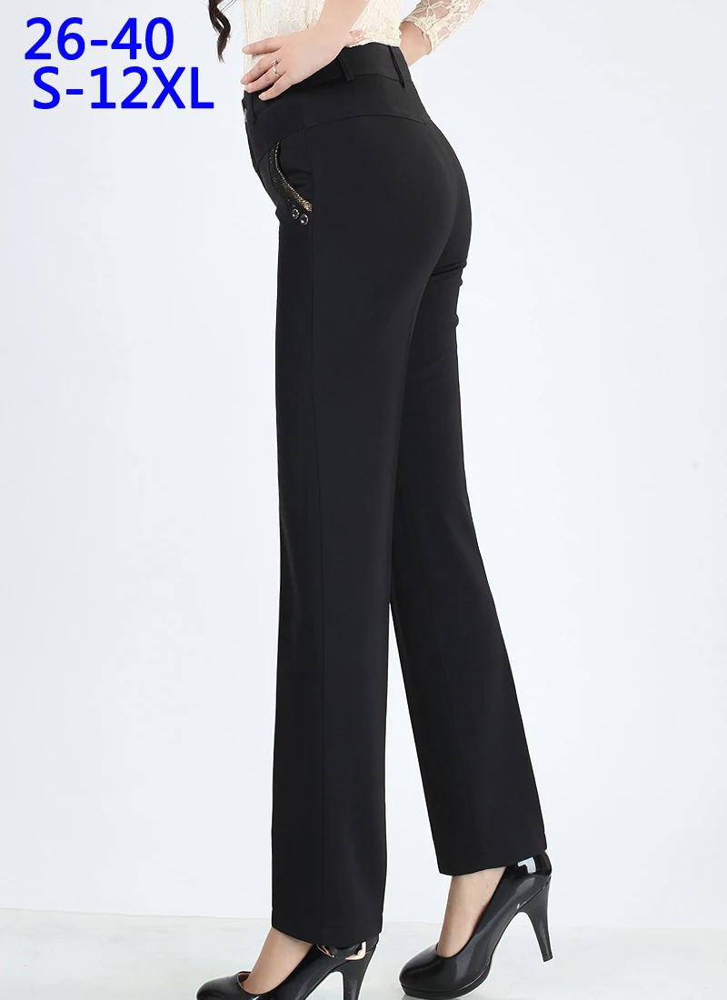 Полный Длина повседневные штаны с эластичной резинкой на талии женские сумки