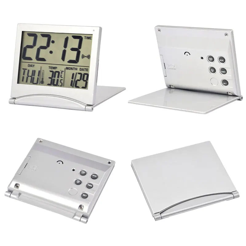 

Digital Alarm Clock Weather Station LED Temperature Projection With Clock Forecast Snooze Table Time Humidity Weather R0W7