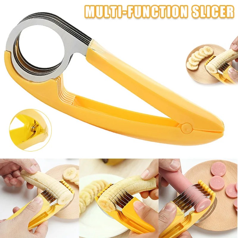 

Multi-function Cutter Stainless Steel Banana Slicer Fruit Sausage Cutter XKW