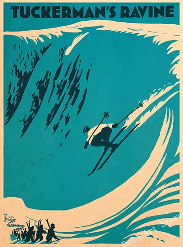 Классический лыжный фон в национальном парке холст живопись катание на лыжах