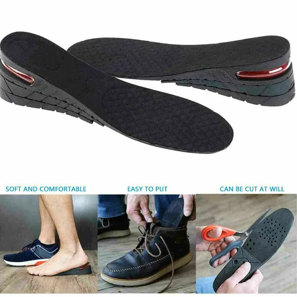 

3-7.5cm Invisible Height Increase Insole Cushion Height Lift Adjustable Cut Shoe Heel Insert Taller Support Absorbant Foot Pad