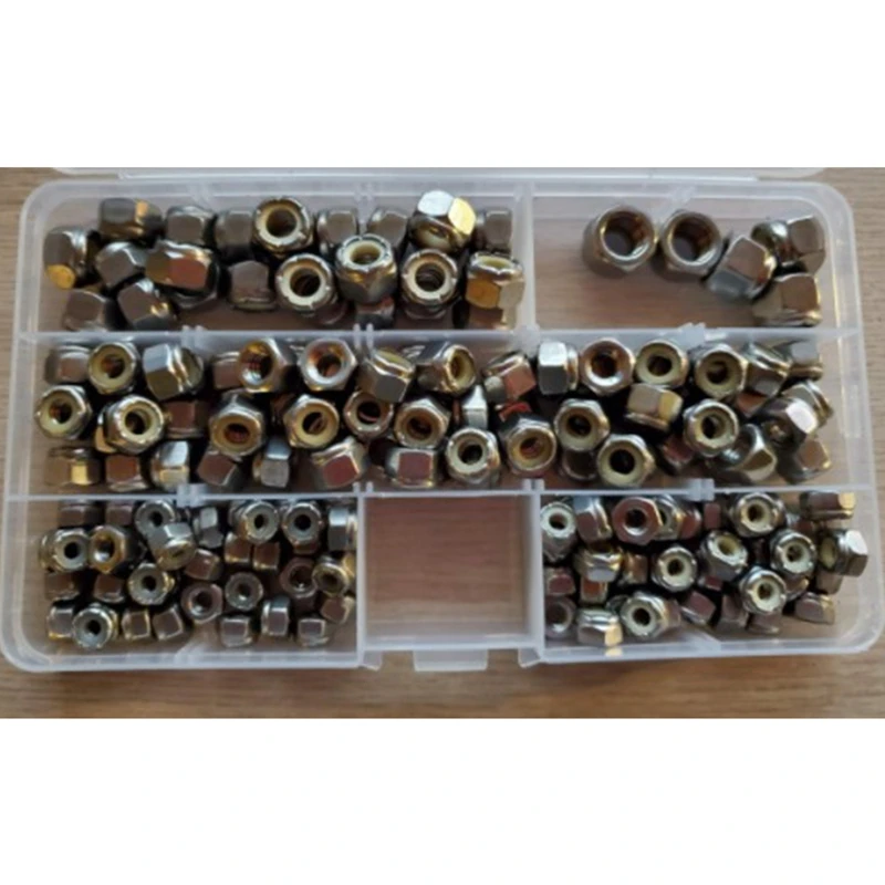 180PCS 1/4-20 5/16-18 3/8-16 8-32 10-32 Lock Nuts Nylon Insert Nut Assortment Kit 304 Stainless Steel Hex Locknuts | Обустройство