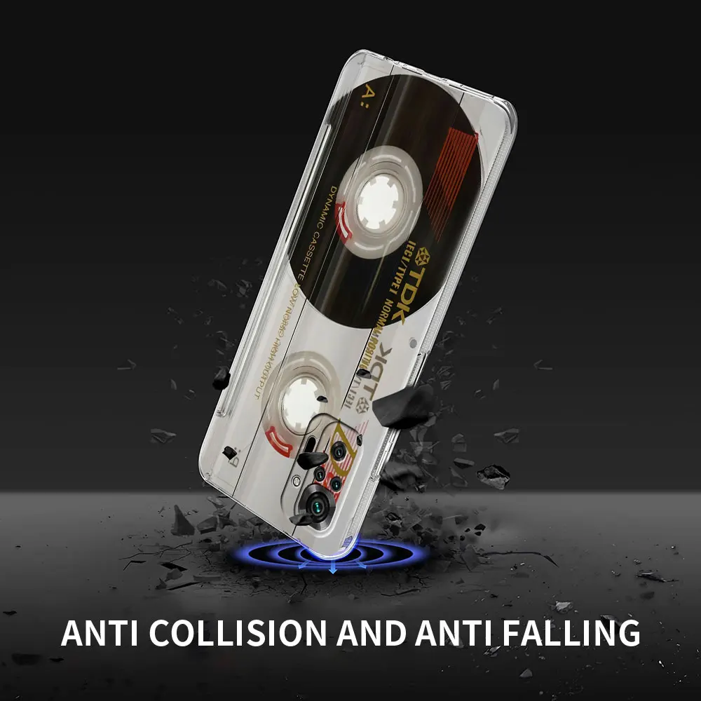 hot sale case for xiaomi redmi note 10 9 8 pro 9s 7 10s 8t 9c 9a 8a 9t 7a k40 k20 clear soft phone cover camera cassette music free global shipping