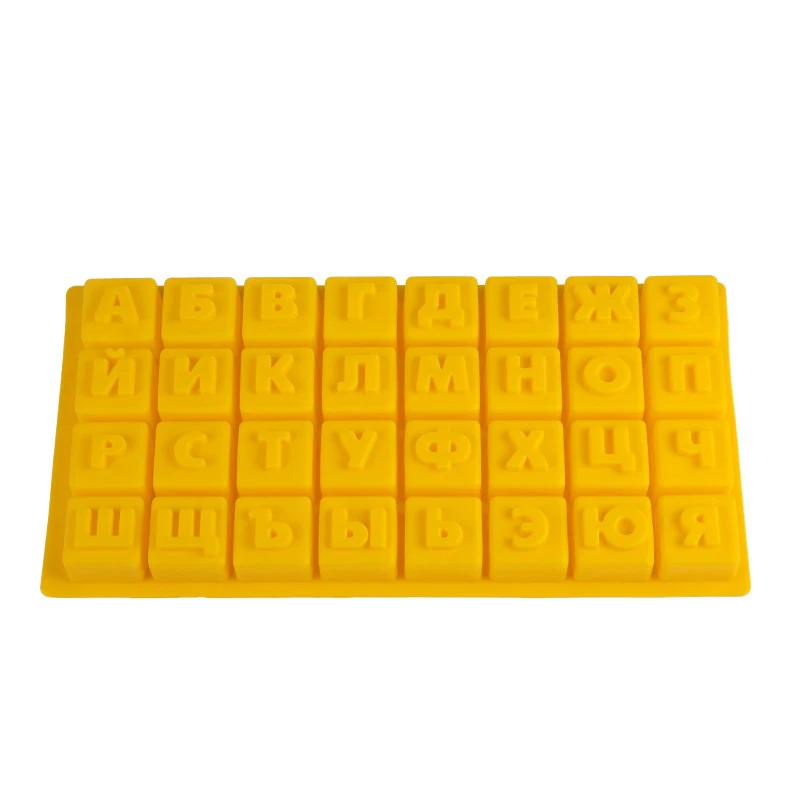 

Russian language Letter cooking tool fondant Shaped mold baking Cake DIY Sugar Silicone Craft Fondant Mold Tray candymold