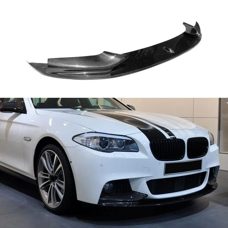 

For BMW F10 5 Series F10 M Sport 2011 - 2016 Sport Carbon Fiber MP Style Car Front Bumper Lip Spoiler Front Bumper Lip Spoiler