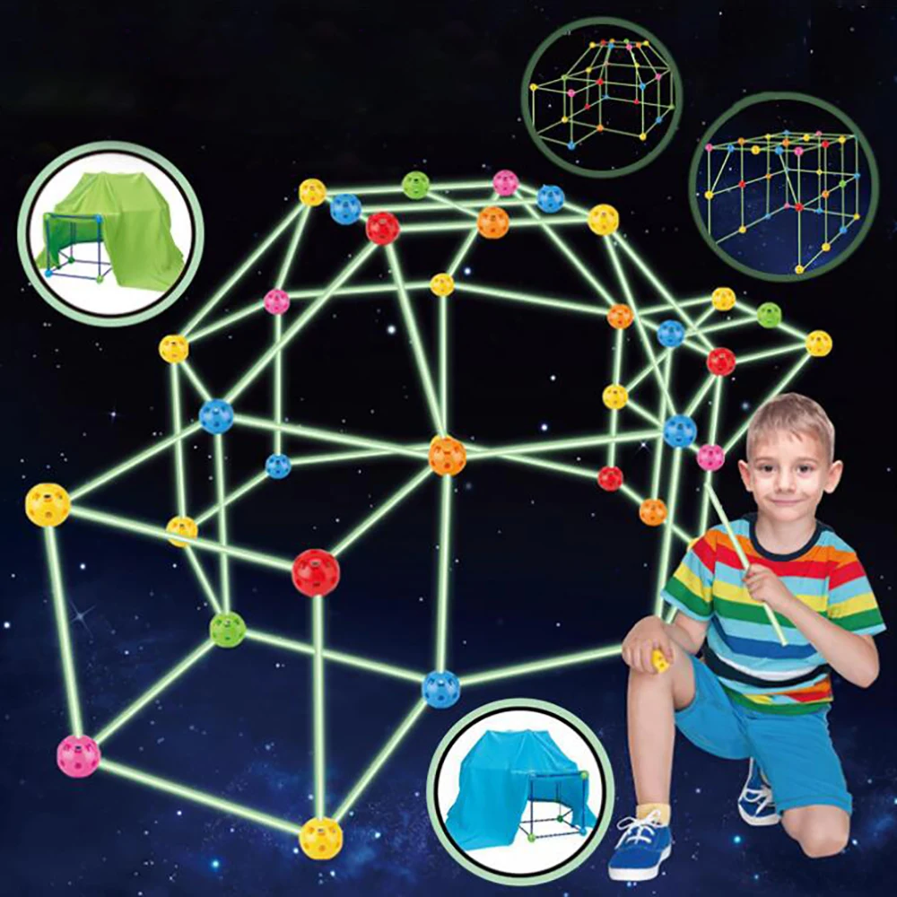 Детская Diy бусины вставки палатка для строительства 3D игровой домик вставка