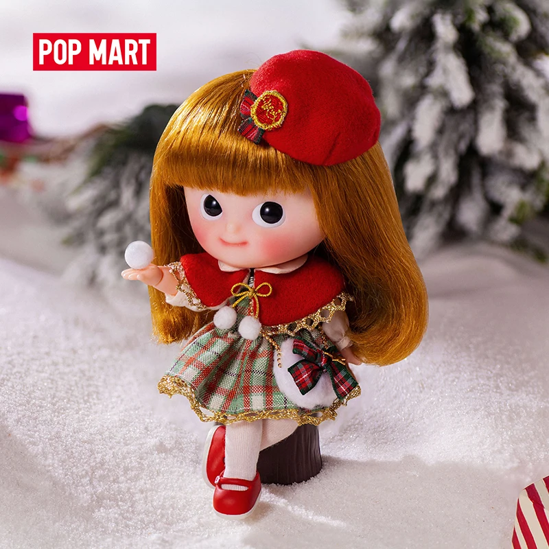 Поп-MART Mui-chan зимняя мини-кукла серии 14 см BJD мини подвижная шарнирная кукла девочка